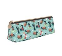 YANYU Astuccio funzionale con stampa hot dog e limonata, grande capacità, 20,3 x 5,6 x 6,1 cm, astuccio triangolare con cerniera, Bianco, One Size
