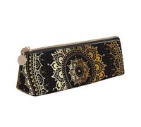 YANYU Astuccio funzionale con stampa mandala, grande capacità, 20,3 x 5,6 x 6,1 cm, astuccio triangolare con cerniera
