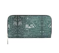 YANYU Formulas Shapes Theory Matematica Lezione Parola Stampa Parola Portafoglio Pochette da Donna Casual e Viaggio Uso Tutte Le Occasioni Portafoglio, nero, Taglia unica, Arte