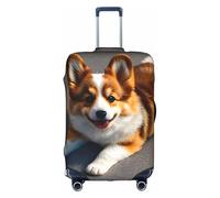 Yanyu Funny Corgi Butt Brown Print Universal Suitcase Cover Elastico Lavabile Viaggio Bagaglio Protector Bagagli Adulto, bianco, X-Large