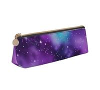 YANYU Magic Galaxy Sky Viola Stampa Funzionale Astuccio Grande Capacità 8.3 x 2.2 x 2.4 In Triangolo Pouch con Cerniera