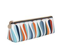 YANYU Mid Century Modern Retro con stampa a forma di goccia funzionale astuccio grande capacità 8,3 x 2,2 x 2,4 pollici triangolo sacchetto con cerniera