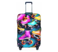 Yanyu Pattini a rotelle colorati stampa universale valigia copertura elastica lavabile viaggio bagagli Protector adulto bagagli, bianco, Medium