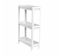 YANYUESHOP Carrello portaoggetti per Pavimento del Bagno, Organizer per scaffali Mobile Multistrato con Ruote, Carrello portaoggetti per Cucina, Camera da Letto, Lavanderia, luoghi Stretti