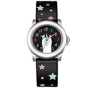 YANYUESHOP Orologio da Ragazza Orologi Quadrante Graffiti Cinturino Muticolore Regalo per Studentessa Movimento al Quarzo Orologi per Ragazze (Color : Black Noir)