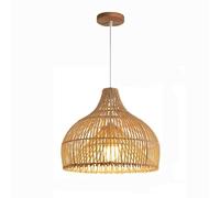 YANZHAOA Illuminazione A Sospensione Da Cucina In Vimini Lampade A Sospensione In Rattan Lampada A Sospensione In Rattan Larga 17,7 Pollici Paralume Per Lampada Boho Intrecciato Con Isola Della Cucina