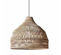 YANZHAOA Lampade A Sospensione Intrecciate in Rattan Lampada di Artigianato Decorativo Giapponese Illuminazione Domestica in Rattan di Vimini Naturale Lampadario Vintage in Vimini Intrecciato A Mano