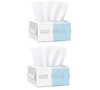 yanzisura 2 Pezzi Asciugamano Viso Usa E Getta, Cotone Salviette Struccanti, Asciugamani Monouso Cotone Per Il Visos, Salviette Detergenti Per Il Viso Portatili Per La Casa E Il Viaggio
