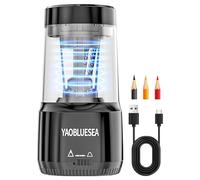 YAOBLUESEA Temperamatite Elettrico USB Ricaricabile Temperamatite Elettrico Professionale con Grande Serbatoio, Temperino Portatile a Mano Libera per Matite Regolabili da 6-8 mm Bambini Ufficio Casa