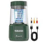 YAOBLUESEA Temperamatite Elettrico USB Ricaricabile, Temperamatite Elettrico Stop Automatico, Alimentatore Temperino Portatile a Mano Libera per Matite Regolabili da 6-8mm Bambini Ufficio Casa Verde