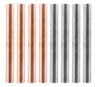 Yaocom 8 aste di zinco in rame puro al 99,995% di elevata purezza barra di zinco in rame massiccio 9,94 x 0,39 pollici per scuola esperimenti scientifici ricerca metallo fai da te artigianato hobby