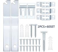 Yaocom Set di 15 grucce di sicurezza per appendere quadri, con viti a T e 1 morsetto per appendere musei, gallerie d'arte, hotel, ristoranti, supporta fino a 6,8 kg