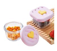 yaocoral Confezione da 2 mini contenitori quadrati in vetro per alimenti, con coperchio, contenitori piccoli per alimenti, contenitori in vetro trasparente con misura per salse, snack, yogurt