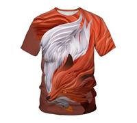 YAODANGM Magliette da Uomo con Stampa 3D, Animali da Caccia nella Giungla, Orso Bruno, novità, Estate, Magliette a Maniche Corte, Maglietta Grafica realistica