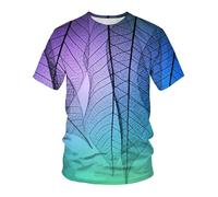 YAODANGM Magliette da Uomo con Stampa 3D Astratta, Motivo: Lupo, novità, Estate, Maniche Corte, Maglietta Grafica realistica