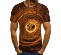 YAODANGM Magliette da Uomo con Stampa 3D Astratta, Motivo Tigre dagli Occhi Azzurri, novità, Estate, Maniche Corte, Maglietta Grafica realistica