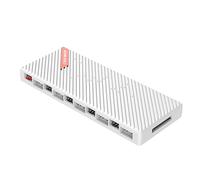 YAODHAOD 20 porte ARGB PWM HUB, controller RGB 12 V, 5 V, 2 in 1, hub della ventola integrato, controllo digitale dell'illuminazione e velocità della ventola (bianco)