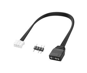 YAODHAOD Adattatore controller da 5 V ARGB a 4/6 pin, 2 pezzi, compatibile con la nave pirata Coolmoon EZDIY-FAB RGB, altre ventole per PC da 4 a 6 pin e dispositivi LED (presa da 3 pin a 4 pin)