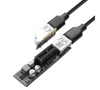 YAODHAOD Adattatore PCI-E X1 a X1, scheda riser Add On 0,3 m, cavo riser USB 3.0, angolo 90°/180°, angolo retto, adattatore per schede di espansione PC desktop (90°)