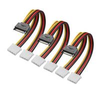 YAODHAOD Adattatore per cavo di alimentazione SATA da 15 pin a 2 x Molex, SATA maschio a Molex femmina a 4 pin, cavo di prolunga splitter a Y a 15 pin per PC, hard disk di alimentazione, HHD/SSD/DVD