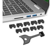 YAODHAOD Blocco porta USB A 10 pezzi, blocco di sicurezza USB per proteggere la sicurezza delle informazioni, connettore USB 2.0/3.0 rimovibile porta Due&Moisture Resistent Shield per PC, laptop e