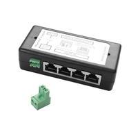 YAODHAOD POE Injector 100 megabyte, Power over Ethernet tramite alimentatore di rete 12 V, 24 V, 48 V, distanza fino a 100 m, spina da parete tramite Ethernet per dispositivo POE (4 porte 100 Mbps, 9