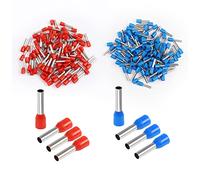 YAODHAOD Puntalini Elettrici 200 Pezzi,Capicorda Elettrici 0.5mm² - 10mm² rosso + blu，Puntelli Isolati Crimpare Per cavi elettrici Manicotti per un collegamento sicuro a morsetto (E4012 | 4.0mm²)