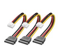 YAODHAOD VH3.96 - Cavo adattatore da 4 pin a SATA a 15 pin, 3 pezzi, presa SATA a presa VH3.96, cavo di alimentazione, cavo ad alta corrente, 18 cm, 5 V, 12 V, per PC industriale, modulo LED