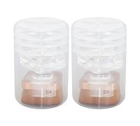 YAOGOHUA 2 ensembles de brosse de nettoyage de poussière d'ongles cheveux doux poignée exquise brosse à poudre libre avec boîte de rangement