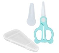 YAOGOHUA Forbici in ceramica per alimenti per bambini Forbici per aiuti per l'alimentazione infantile portatili per forniture per bambini per la casa (Green)