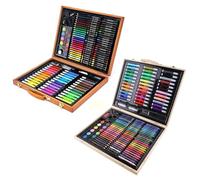 YAOGUI 150 Pezzi Bambini Artista Disegno Pittura Set Portatile In Legno Per Caso Con Pastelli A Olio Matite Colorate Mar