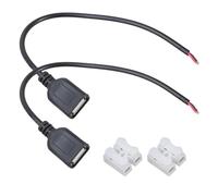 YAOGUI 2Pcs USB Femmina A 2 Pin Filo Nudo Cavo Aperto End Cavo 5V Cavo di Ricarica Per Alimentazione LED Ventilatore Luce 20 centimetri Cavo di Alimentazione Per Luci LED