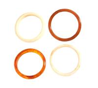 YAOGUI 4 pezzi acrilico elegante set moderno rotondo strutturato design impilabile gioielli da polso stile nordico accessori elegante circolare set