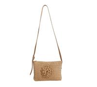YAOGUI Borsa Da Spiaggia Intrecciata Casual Borsa A Tracolla Con Decori Fiori Con Cinturino Regolabile Per Viaggi In Vacanza Che Offrono Comfort E Stili Amichevoli Da Donna Spalla Per Vacanza