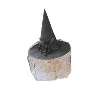 YAOGUI Cappello da strega a tesa larga elegante per gli appassionati di moda e feste di Halloween Costum Party Cappello da strega per cosplay