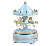 YAOGUI Carillon giostra musicale con luce LED a batteria carosello musicale principessa giostra cavallo girello giocattolo regalo di compleanno luce LED carosello musicale cavallo