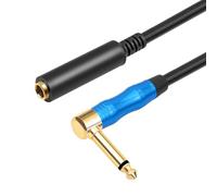 YAOGUI Cavo adattatore ad angolo retto da 6,35 mm maschio a 6,35 mm femmina, cavo di interconnessione
