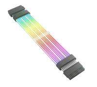 YAOGUI Cavo di estensione indirizzabile ARGB 24Pin per la lunghezza molle 260mm/10.24in del cavo elettrico del pannello 24PIN ARGB del silicone di caso del PC
