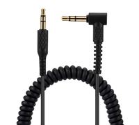 YAOGUI Cavo stereo di alta qualità da 3,5 mm per monitor Major2/3/4 spine metalliche a forma di L, design a spirale, rivestimento in PVC cavo di ricambio