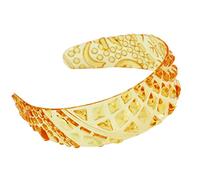 YAOGUI Cerchietto per capelli da donna estivo in plastica trasparente carino 3D ananas testurizzato ampia bandana lavaggio viso viaggio vacanza styling fascia fascia per le donne per lavare il viso