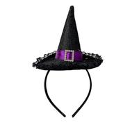YAOGUI Cerchietto per capelli da strega in pizzo con retina per capelli a forte tenuta, per ragazze e ragazzi, cappello da strega di Halloween