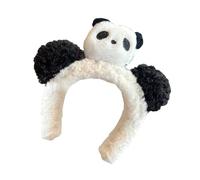 YAOGUI Cerchietto per capelli in peluche per bambini e adulti, per lavare il viso, adorabile fascia per capelli a forma di panda, accessorio per feste in famiglia, accessorio per capelli