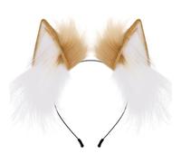 YAOGUI Cerchietto realistico con orecchie di gatto per costume cosplay fasce per capelli per Halloween Fasce pieghevoli giapponesi