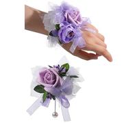 YAOGUI Elegante Set Corde Da Polso Da Sposa Seta Con Realistici Per La Reception Alla Cerimonia Set Corde Nozze Formali Per L'evento Formale