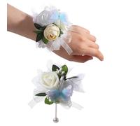 YAOGUI Elegante Set Corde Da Polso Da Sposa Seta Con Realistici Per La Reception Alla Cerimonia Set Corde Nozze Formali Per L'evento Formale