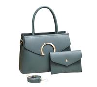 YAOGUI Elegante set di 2 borse per le donne di grande capacità borsa a tracolla in pelle PU borsa a tracolla con manico superiore borse in pelle PU, Blu, One Size