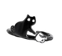 YAOGUI Graziosi anelli a forma di animale, in rame, robusti e confortevoli, regalo elegante, accessorio per ragazze e donne, occasioni leggere e robuste impilabili, Misura unica, come descritto, come