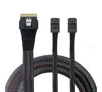 YAOGUI Per SAS4.0 Compatibile SFF-8654 8i A 2x SFF-8643 Array Card Cavo di Trasferimento Dati Trasferimento Veloce