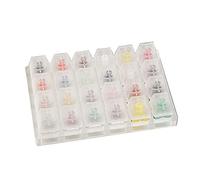 YAOGUI Scatola 24 Per Chiave Tester Albero Tester Copertura Albero Con Base Acrilica Keycaps Per Tastiera Meccanica Kaihua Box