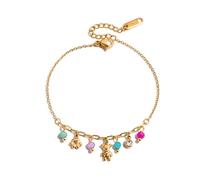 YAOGUI Spring Inspire - Ciondolo regolabile a forma di fiore, con struttura in acciaio INOX, Misura unica, come descritto